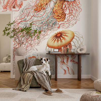 Fototapeta samoprzylepna do sypialni z motywem fantazyjnych meduz
