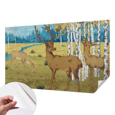 Tapeta fotograficzna samoprzylepna z motywem lasu w stonowanej kolorystyce