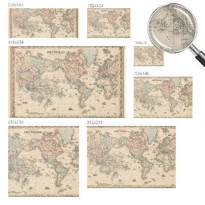 Fototapeta samoprzylepna do sypialni z motywem historycznej mapy