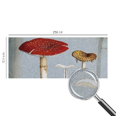 Fototapeta samoprzylepna z nadrukiem z motywem grzybowych rycin