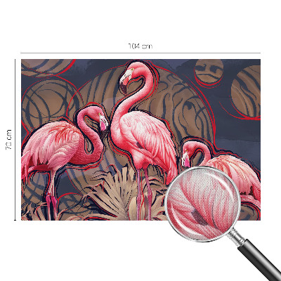 Dekoracyjna fototapeta na ścianę z motywem różowych flamingów