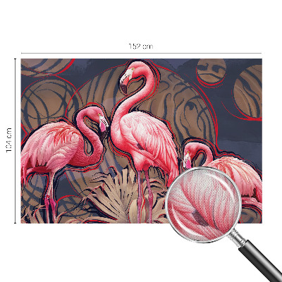 Dekoracyjna fototapeta na ścianę z motywem różowych flamingów