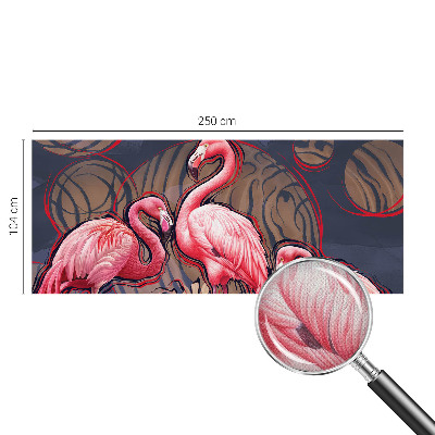 Dekoracyjna fototapeta na ścianę z motywem różowych flamingów