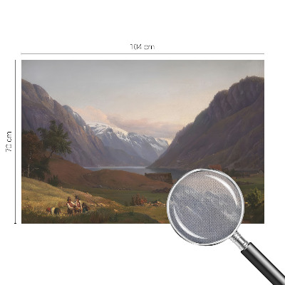 Fototapeta samoprzylepna do sypialni z motywem górskiej panoramy