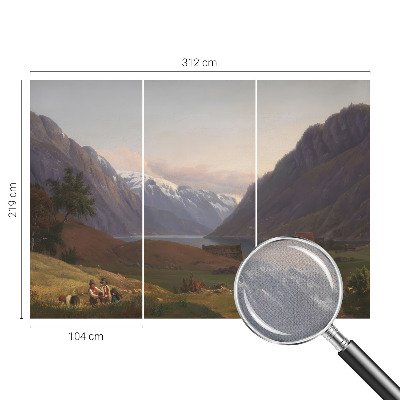 Fototapeta samoprzylepna do sypialni z motywem górskiej panoramy