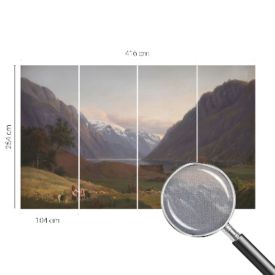 Fototapeta samoprzylepna do sypialni z motywem górskiej panoramy
