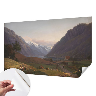 Fototapeta samoprzylepna do sypialni z motywem górskiej panoramy