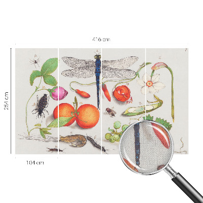 Tapeta fotograficzna samoprzylepna z motywem przyrodniczej ilustracji