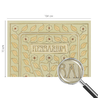 Dekoracyjna fototapeta na ścianę z roślinnym ornamentem