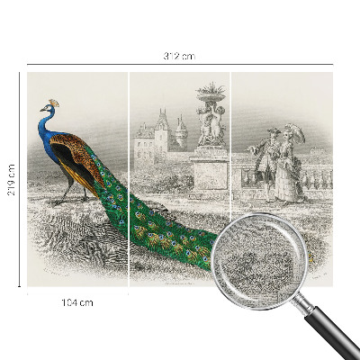 Tapeta fotograficzna samoprzylepna z motywem barwnych piór