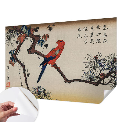 Nowoczesna fototapeta do salonu Ptak na gałęzi