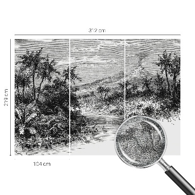 Dekoracyjna fototapeta na ścianę z egzotyczną panoramą