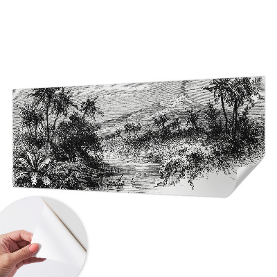 Dekoracyjna fototapeta na ścianę z egzotyczną panoramą