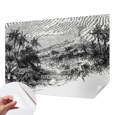 Dekoracyjna fototapeta na ścianę z egzotyczną panoramą