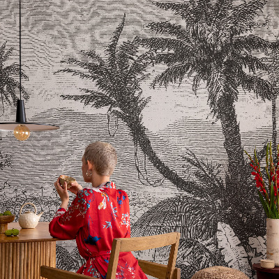 Fototapeta samoprzylepna z nadrukiem z motywem tropikalnej oazy