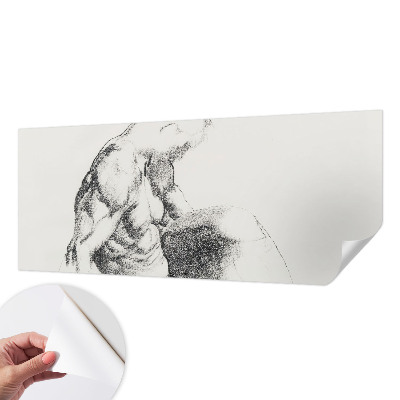 Tapeta fotograficzna z motywem męskiego szkicu