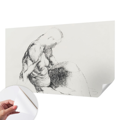 Tapeta fotograficzna z motywem męskiego szkicu