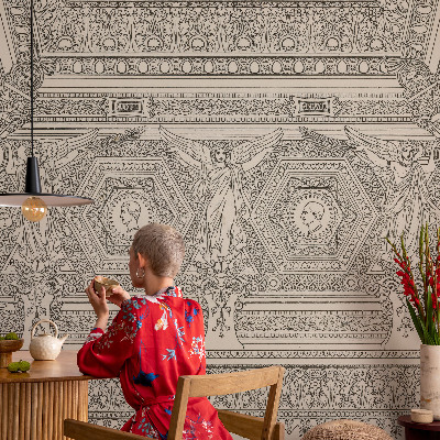 Dekoracyjna fototapeta na ścianę z motywem klasycznego ornamentu
