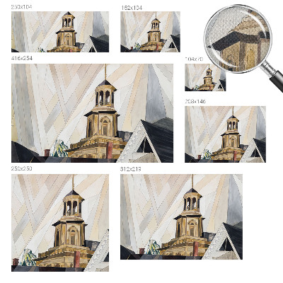 Dekoracyjna fototapeta na ścianę z motywem architektonicznej wieży