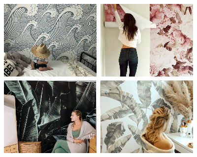Tapeta fotograficzna z motywem ptaków wśród roślin