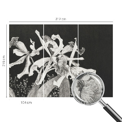 Fototapeta samoprzylepna do sypialni z ilustracją orchidei
