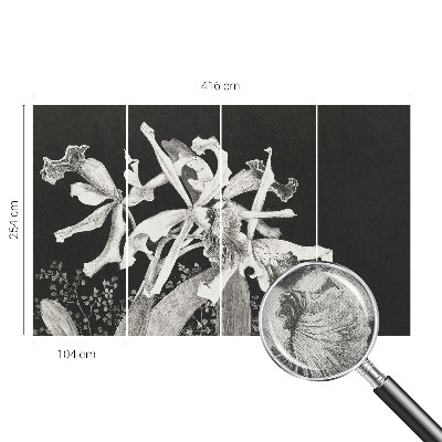 Fototapeta samoprzylepna do sypialni z ilustracją orchidei