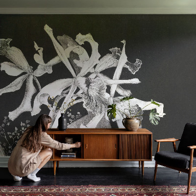 Fototapeta samoprzylepna do sypialni z ilustracją orchidei