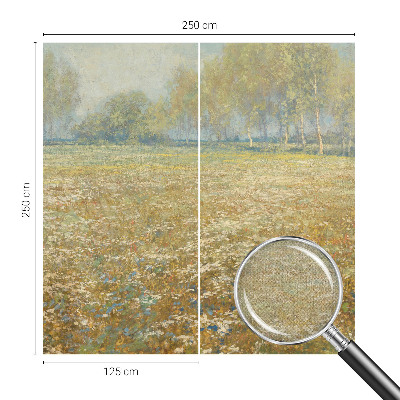 Fototapeta samoprzylepna do sypialni z motywem kwitnącego pola