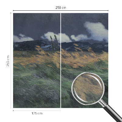 Tapeta fotograficzna samoprzylepna z motywem dmuchanych traw