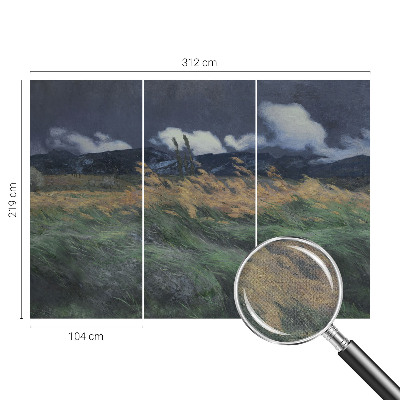Tapeta fotograficzna samoprzylepna z motywem dmuchanych traw