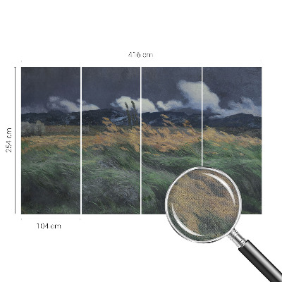 Tapeta fotograficzna samoprzylepna z motywem dmuchanych traw