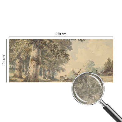 Nowoczesna fototapeta do salonu z motywem „Leśny spokój”