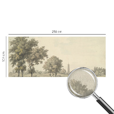 Nowoczesna fototapeta do salonu z motywem spokojnego parku