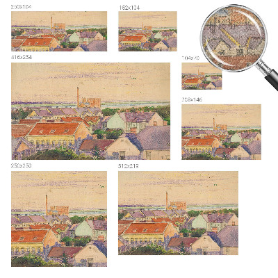 Fototapeta na ścianę z motywem miejskich dachów
