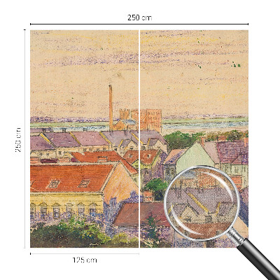 Fototapeta na ścianę z motywem miejskich dachów