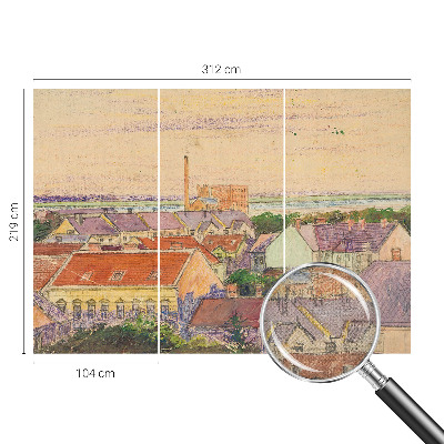Fototapeta na ścianę z motywem miejskich dachów