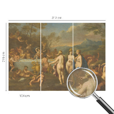 Nowoczesna fototapeta do salonu z motywem antycznej uczty