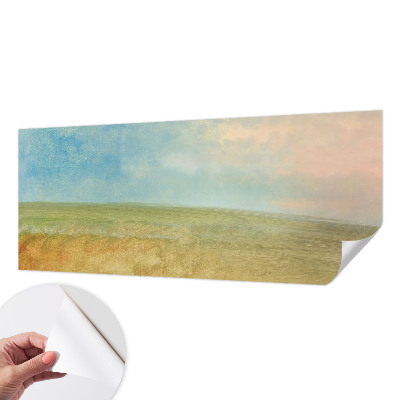 Fototapeta samoprzylepna z nadrukiem z motywem pastelowych pól