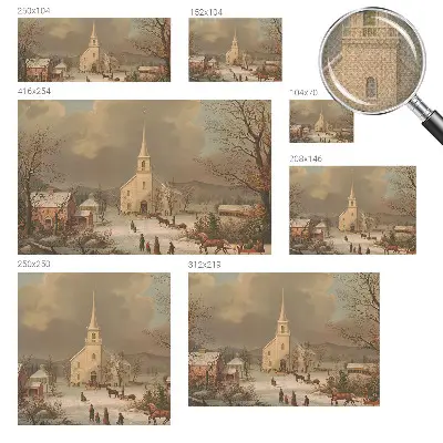 Tapeta fotograficzna samoprzylepna z zimowym pejzażem