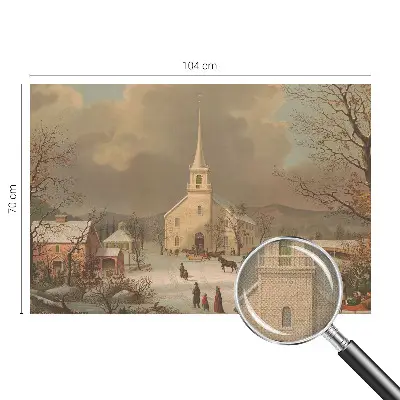 Tapeta fotograficzna samoprzylepna z zimowym pejzażem