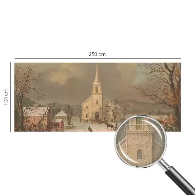 Tapeta fotograficzna samoprzylepna z zimowym pejzażem