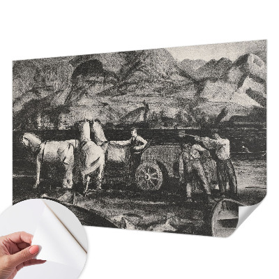 Fototapeta samoprzylepna do sypialni z motywem wiejskiej sceny