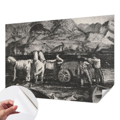 Fototapeta samoprzylepna do sypialni z motywem wiejskiej sceny