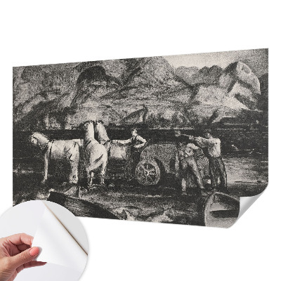 Fototapeta samoprzylepna do sypialni z motywem wiejskiej sceny
