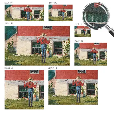 Tapeta fotograficzna samoprzylepna z motywem wiejskiej sceny