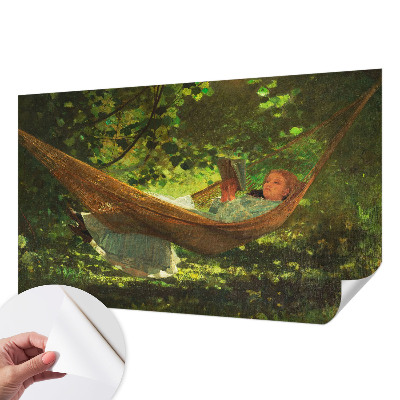 Nowoczesna fototapeta do salonu z motywem relaksu w hamaku