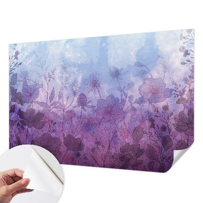 Fototapeta samoprzylepna do sypialni z pastelowym motywem kwiatowym