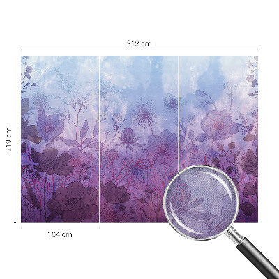 Fototapeta samoprzylepna do sypialni z pastelowym motywem kwiatowym