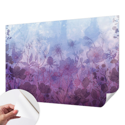 Fototapeta samoprzylepna do sypialni z pastelowym motywem kwiatowym