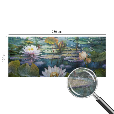 Tapeta fotograficzna samoprzylepna z motywem kwiatów stawu